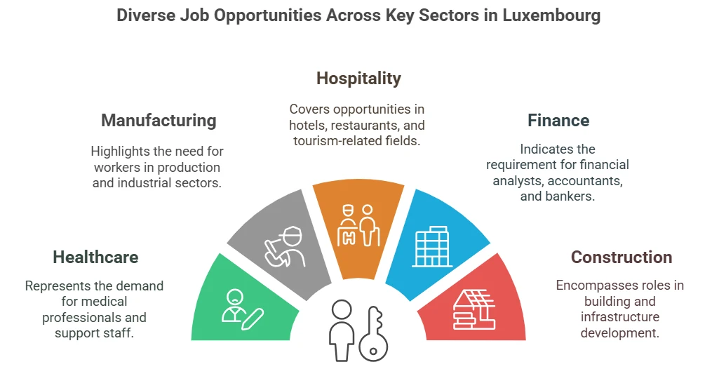 Diverse job opportunities across key sectors in Luxembourg