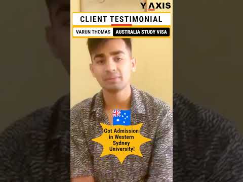 Testimonial - Varun Thomas - Australia Study Visa Testimonial - Varun Thomas - Australia Study Visa