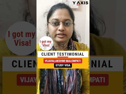 Testimonial - Vijayalakshmi Malempati - Study Visa